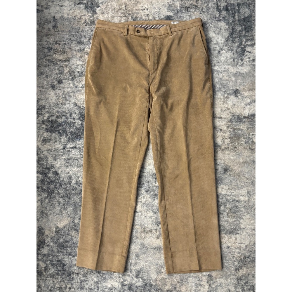 Peter Millar Corduroy Pants Mens 38x30 Tan Nanoluxe Golf Trousers Dress Stretch